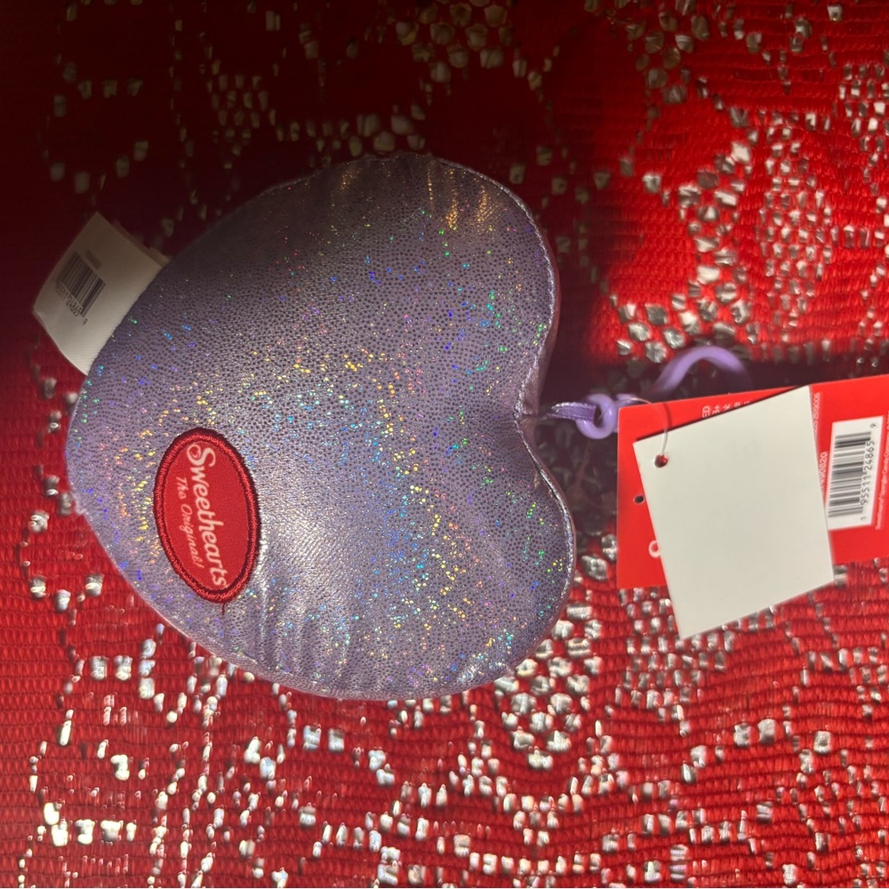 Purple Heart Shaped Bestie Keychain - Picture 2 of 3